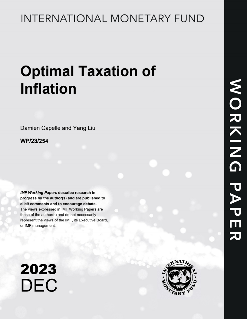 인플레이션에 대한 최적 과세 (Optimal Taxation of Inflation)