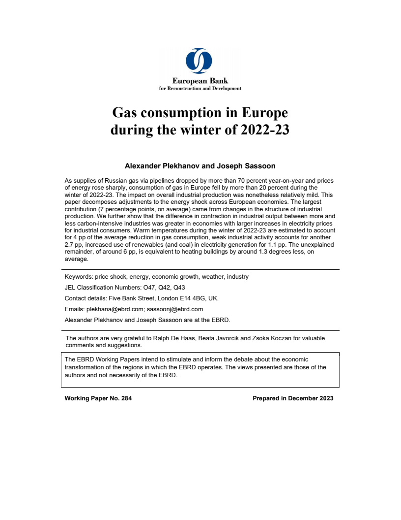 2022-23년 겨울 유럽의 가스 소비 (Gas consumption in Europe during the winter of 2022-23)