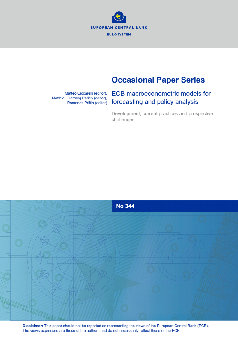 ECB 거시계량모형 예측과 정책분석 (ECB macroeconometric models for forecasting and policy analysis)