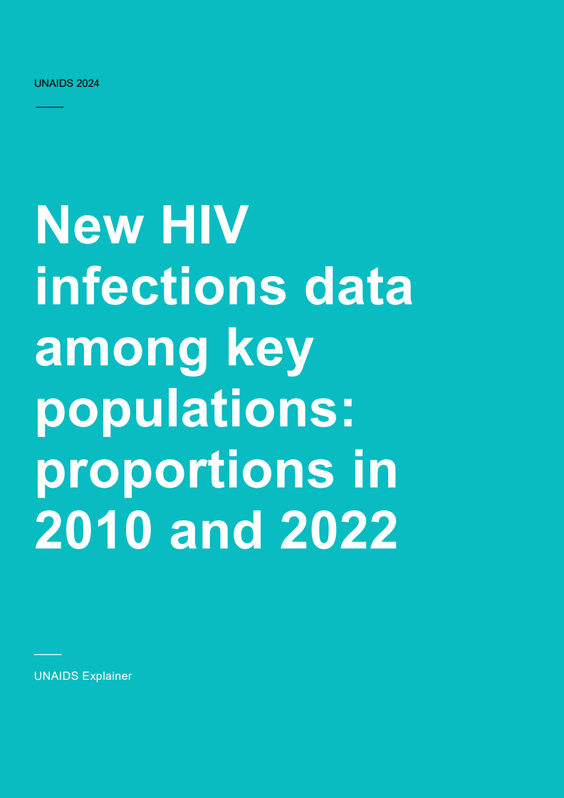 주요 인구 중 새로운 HIV 감염 자료 : 2010년과 2022년의 비율 (New HIV infections data among key populations: proportions in 2010 and 2022)