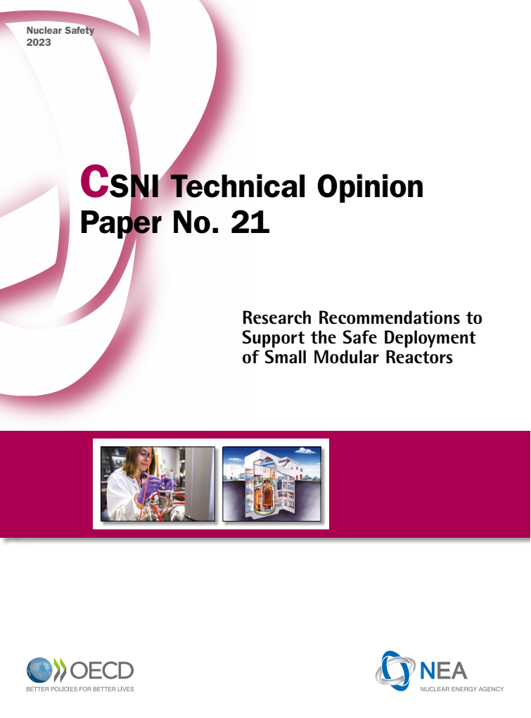 CSNI 기술의견서 제21호 : 소형 모듈러 원자로의 안전한 배치를 지원하기 위한 연구 제언 (CSNI Technical Opinion Paper No. 21: Research Recommendations to Support the Safe Deployment of Small Modular Reactors)