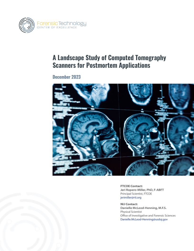 사후 응용을 위한 컴퓨터 단층촬영 스캐너에 관한 환경 연구 (A Landscape Study of Computed Tomography Scanners for Postmortem Applications)
