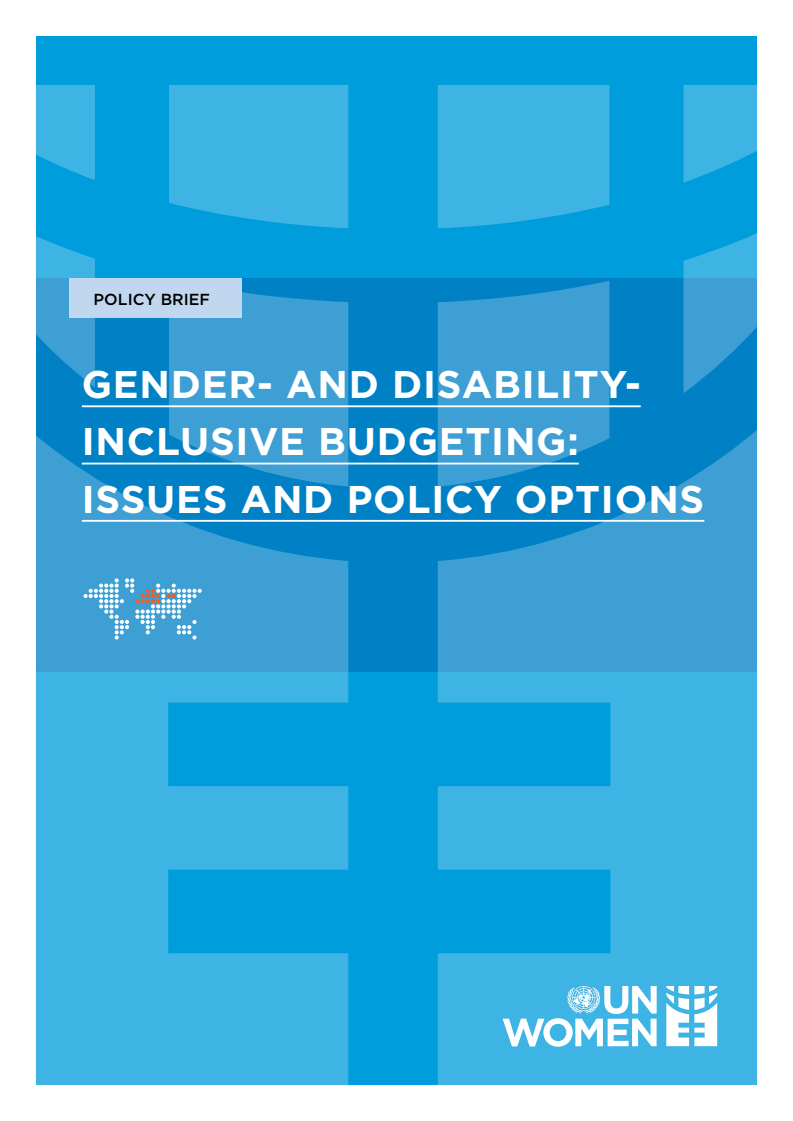 성별 및 장애를 포괄하는 예산 편성 : 문제 및 정책 옵션 (Gender- and disability-inclusive budgeting: Issues and policy options)