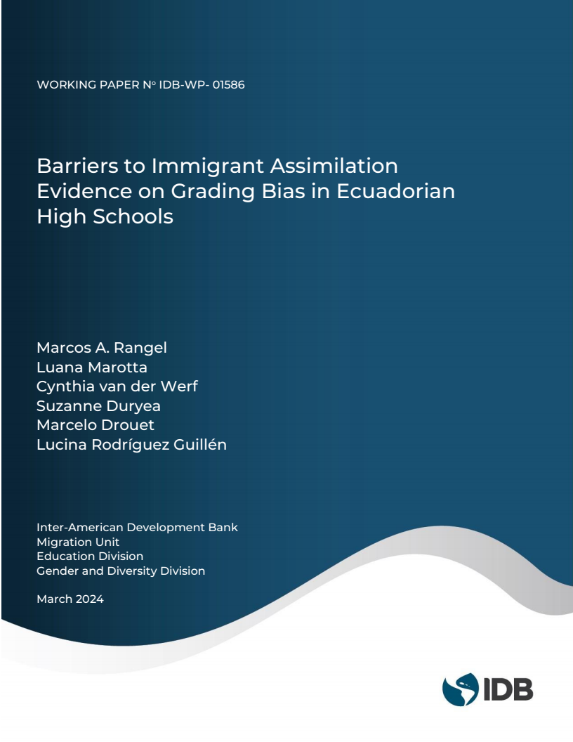 이민자 동화의 장벽 : 에콰도르 고등학교의 성적 편향에 관한 사례 (Barriers to Immigrant Assimilation: Evidence on Grading Bias in Ecuadorian High Schools)