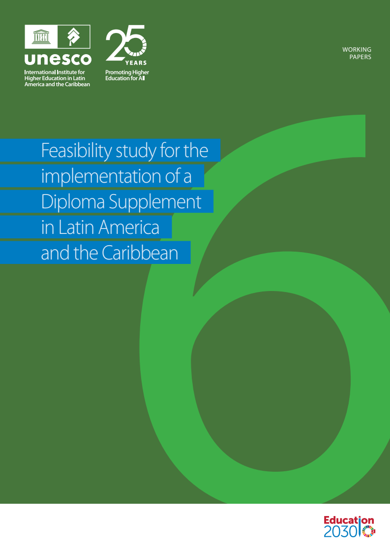 라틴 아메리카 및 카리브해 지역의 학위증서 보충제 시행을 위한 타당성 조사 (Feasibility study for the implementation of a diploma supplement in Latin America and the Caribbean)