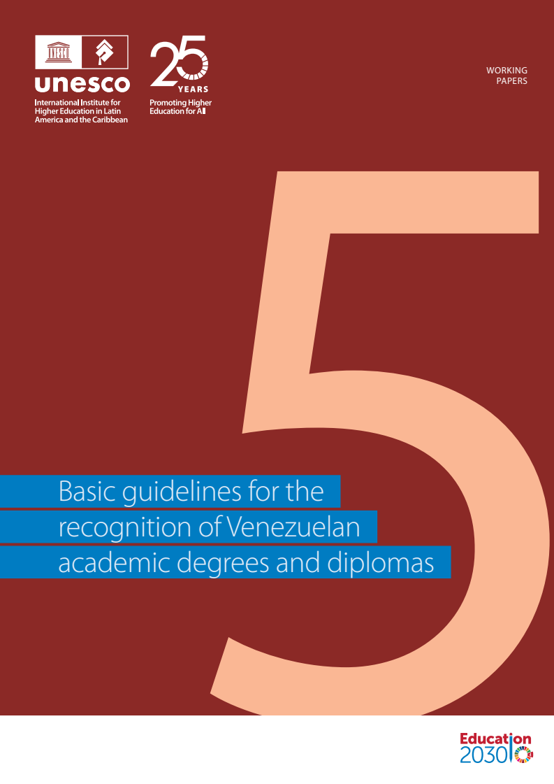 베네수엘라 학위 및 졸업 인정을 위한 기본 지침 (Basic guidelines for the recognition of Venezuelan academic degrees and diplomas)