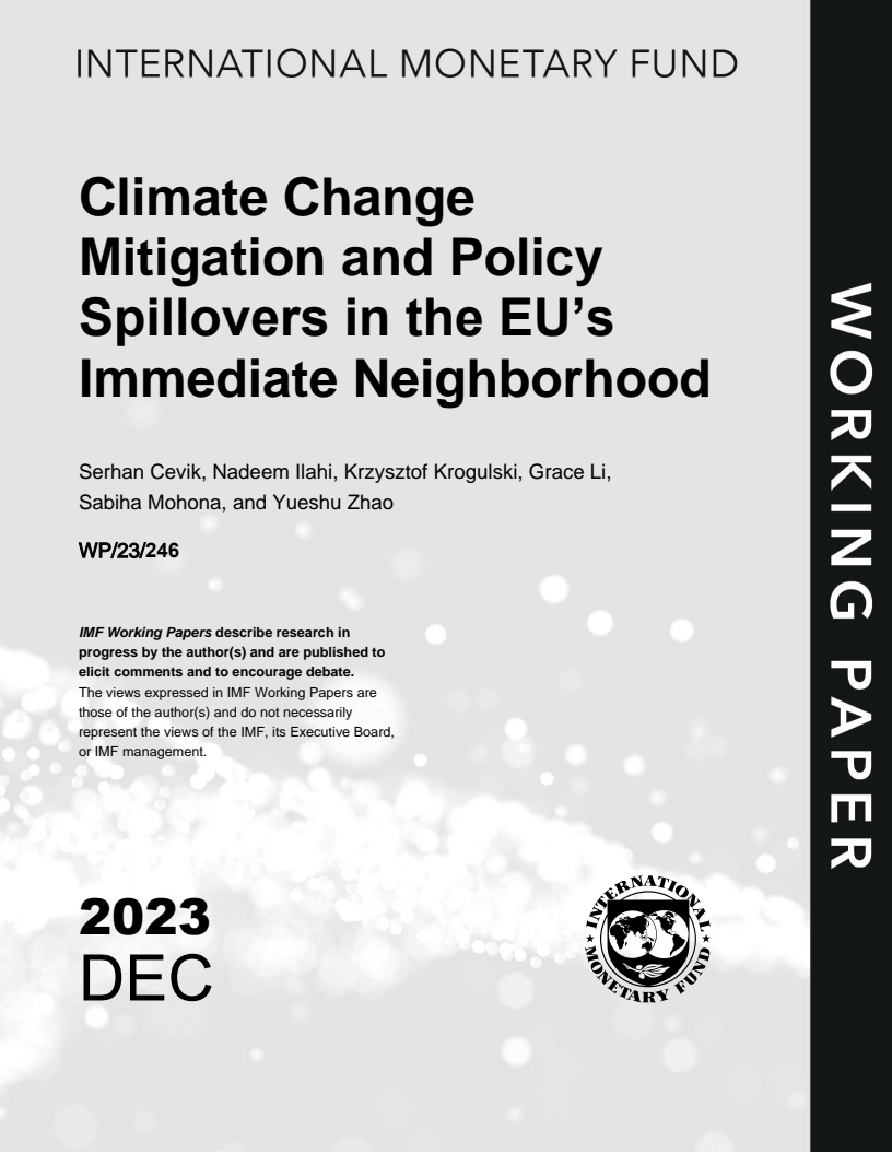 EU 인접지역의 기후변화 완화와 정책 파급효과 (Climate Change Mitigation and Policy Spillovers in the EU's Immediate Neighborhood)