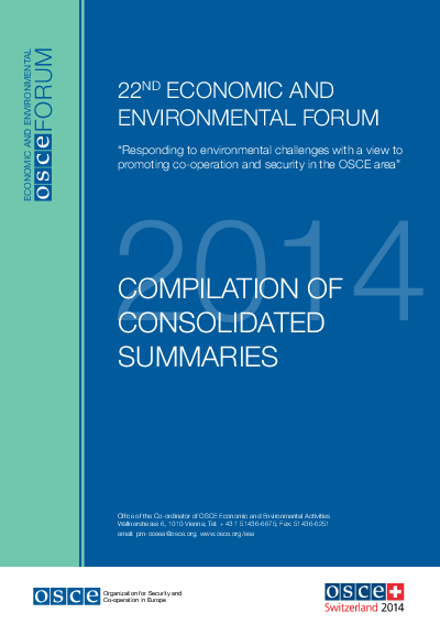 유럽안보협력기구(OSCE) 지역의 협력과 안보 증진을 위한 환경문제 대응방안 (Responding to environmental challenges with a view to promoting co-operation and security in the OSCE area)