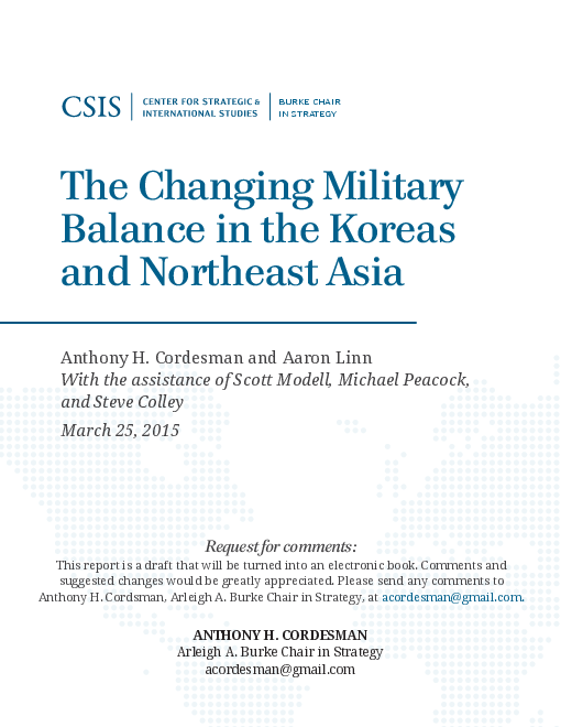 남북한과 동북아의 군사 균형 변화 (The Changing Military Balance in the Koreas and Northeast Asia)