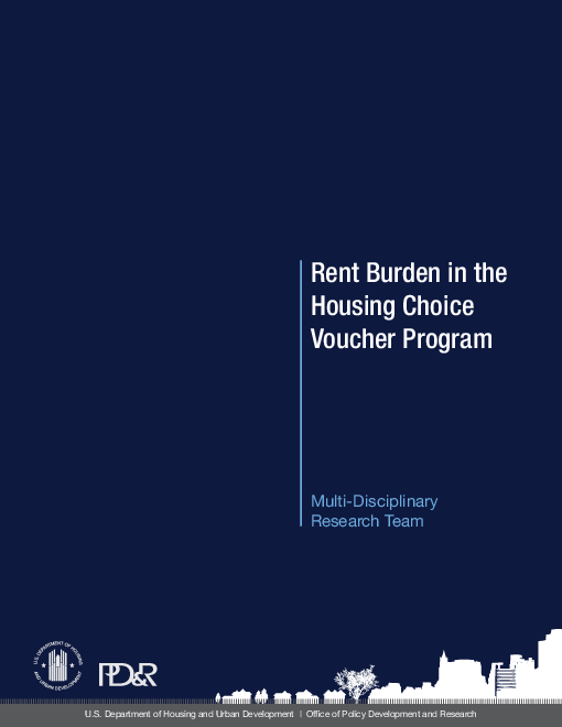 주택바우처 프로그램 대상자들의 주거비 부담 (Rent burden in the housing choice voucher program)(2017)