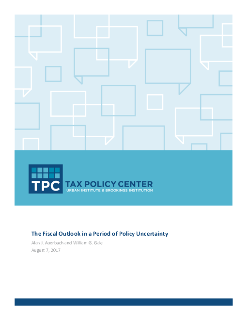  정책 불확실성 속의 재정 전망 (The fiscal outlook in a period of policy uncertainty)(2017)
