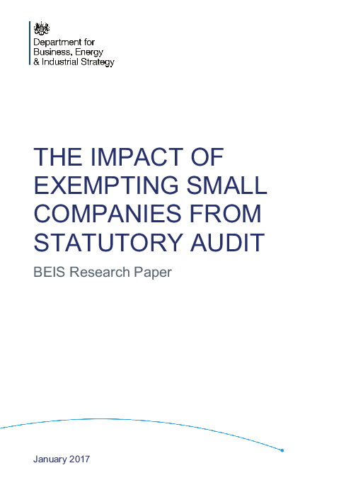 중소기업 법정 감사 면제의 영향 (The impact of exempting small companies from statutory audit)