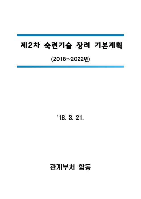 제2차 숙련기술 장려 기본계획(2018~2022년)