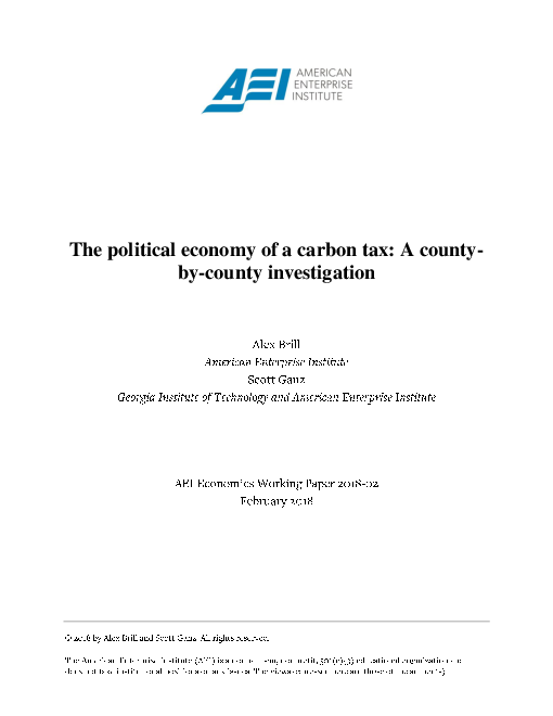 탄소세의 정치경제학 : 카운티별 조사 (The political economy of a carbon tax: A countyby-by-county investigation)(2018)