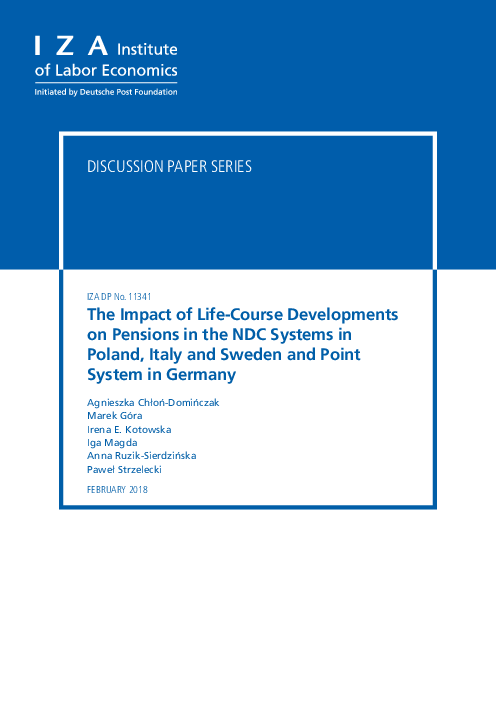 폴란드, 이탈리아, 스웨덴의 공적연금제도와 독일의 포인트 제도에서 라이프 코스 개발이 연금에 미치는 영향 ( The Impact of Life-Course Developments on Pensions in the NDC Systems in Poland, Italy and Sweden and Point System in Germany)(2018)