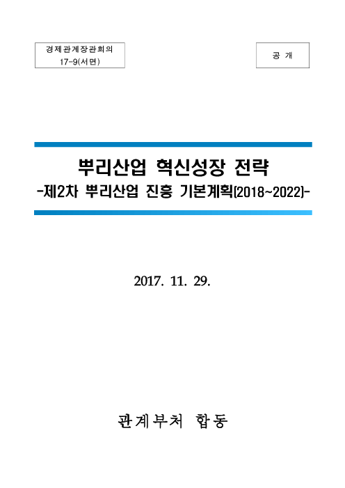 뿌리산업 혁신성장 전략: 제2차 뿌리산업 진흥 기본계획(2018~2022)