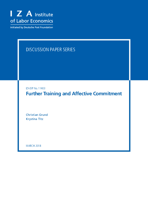 추가 훈련과 정서적 책임 (Further Training and Affective Commitment )