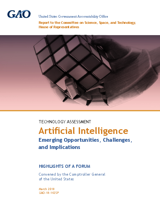 인공지능 : 새로운 기회, 문제와 영향 - 기술 평가 (Artificial Intelligence: Emerging Opportunities, Challenges, and Implications: Technology Assessment)(2018)