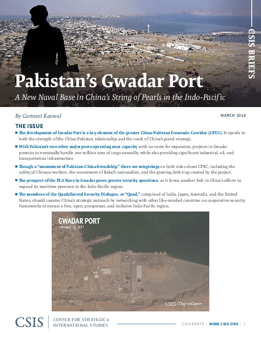 파키스탄의 과다르 항구 : 인도-태평양 지역에 걸친 중국의 진주 목걸이 전략 거점에 새로운 해군 기지 (Pakistan’s Gwadar Port: A New Naval Base in China’s String of Pearls in the Indo-Pacific)