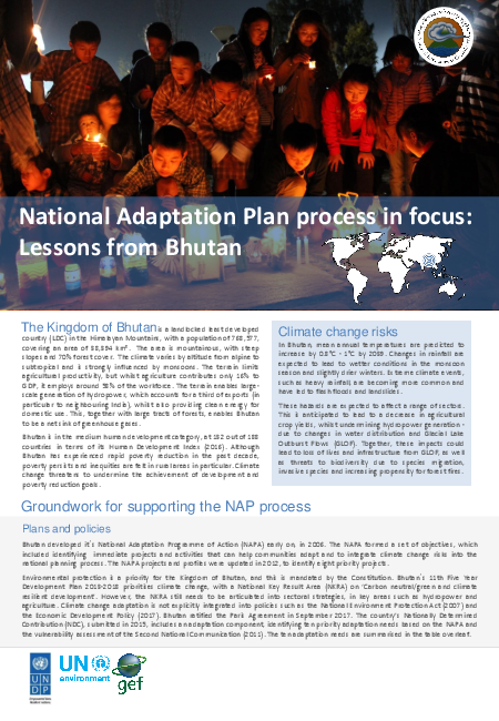 국가적응계획 : 부탄에서 얻은 교훈 (National Adaptation Plan process in focus: Lessons from Bhutan)