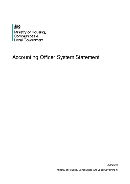 회계 책임자 시스템 진술서 (Accounting Officer System Statement)