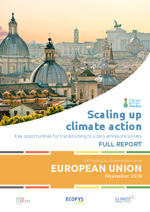 기후변화 대응 확대 : 제로 배출로의 전환을 위한 주요 기회, 유럽연합 (Scaling up climate action: Key opportunities for transitioning to a zero emissions society, European Union)(2018)