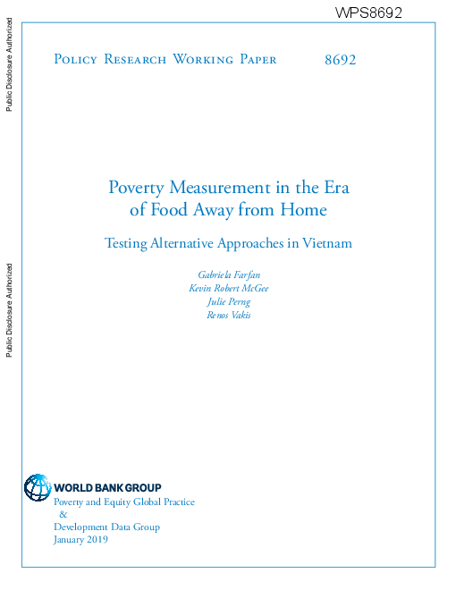 외식의 시대에 빈곤 측정 : 베트남에서의 대체 접근방식 시험 (Poverty Measurement in the Era of Food Away from Home: Testing Alternative Approaches in Vietnam)