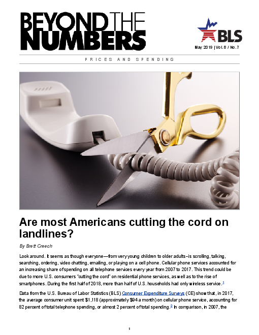 미국인의 일반전화 사용 감소  (Are most Americans cutting the cord on landlines?)