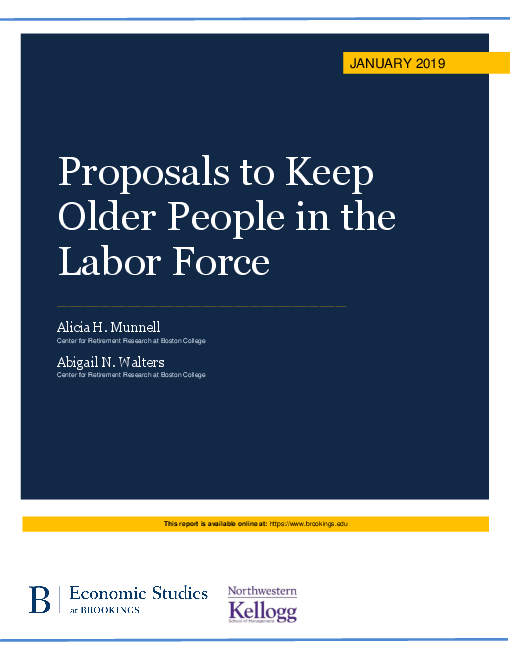 고령자 노동력 유지를 위한 제안 (Proposals to keep older people in the labor force)