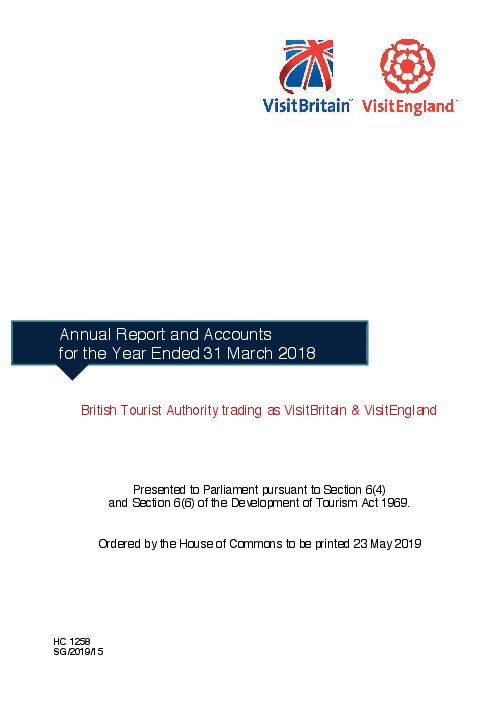 british tourist authority annual report and accounts