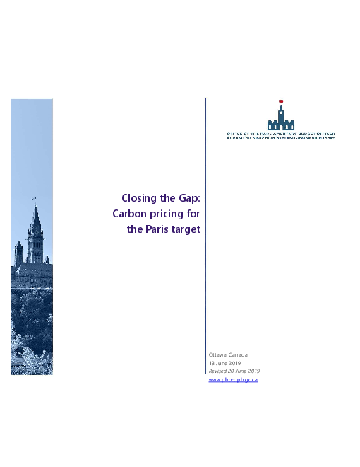 격차 해소 : 파리 목표 달성을 위한 탄소 가격 책정 (Closing the gap: carbon pricing for the Paris target)(2019)