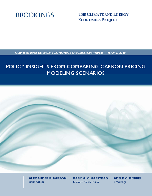 탄소 가격 책정 모델 시나리오 비교를 통한 정책 통찰 (Policy insights from comparing carbon pricing modeling scenarios)(2019)