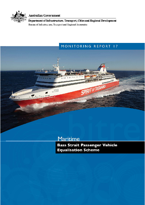 배스 해협 여객선 공동화 계획 : 검토보고서, 17호 (Bass Strait Passenger Vehicle Equalisation Scheme : Monitoring Report 17)