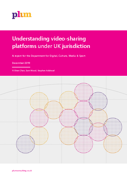 영국 사법권 내 동영상 공유 플랫폼 이해 (Understanding video-sharing platforms under UK jurisdiction)(2019)