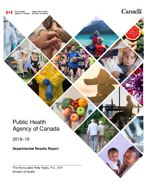 캐나다 연방공공보건청(PHAC) 2018-19년  성과보고서 (Public Health Agency of Canada 2018-19 Departmental Results Report)