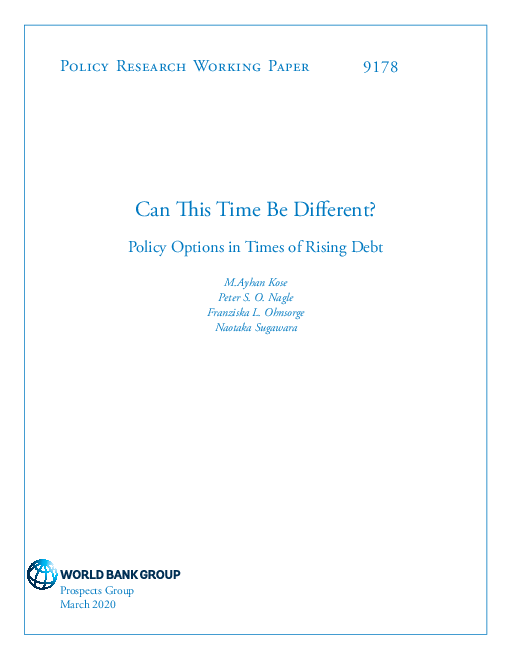 국가 채무 개선을 위한 방안 : 채무 누적 시대의 정책 선택안 (Can This Time Be Different?: Policy Options in Times of Rising Debt)(2020)