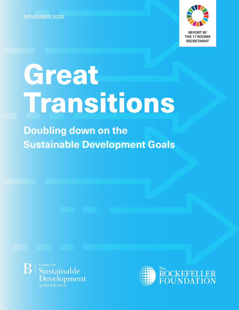 대전환 : 지속가능발전목표(SDG) 추구 (Great Transitions: Doubling down on the Sustainable Development Goals)(2020)