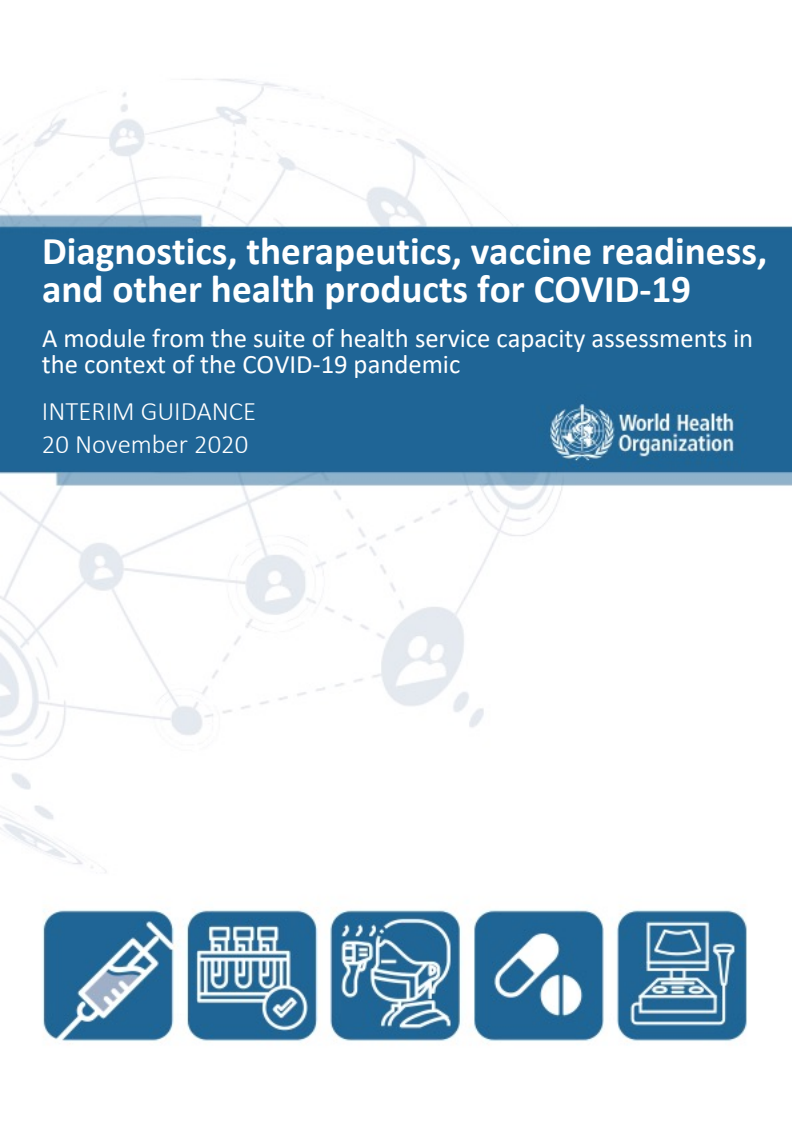 코로나바이러스감염증-19 대비를 위한 진단, 치료제, 백신 준비 및 기타 의료제품 (Diagnostics, therapeutics, vaccine readiness, and other health products for COVID-19)(2020)