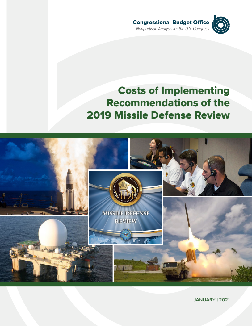 2019년 미사일 방어 검토 - 권고안 이행 비용 추정 (Costs of Implementing Recommendations of the 2019 Missile Defense Review)