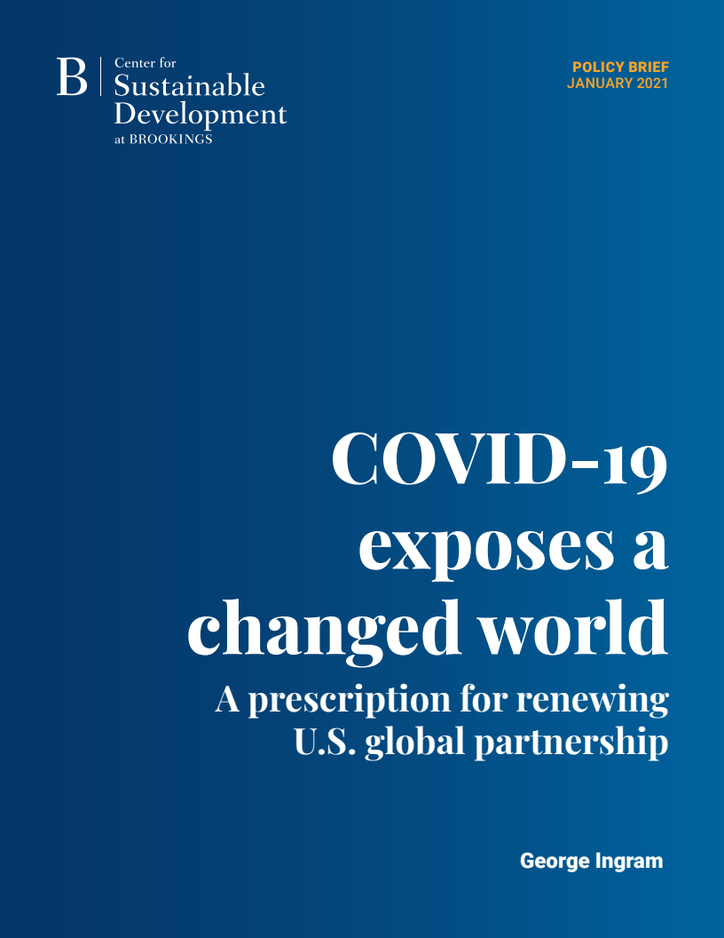 세상을 바꾼 코로나바이러스감염증-19(COVID-19) - 미국의 글로벌 협력 개선을 위한 처방전 (COVID-19 exposes a changed world - A prescription for renewing US global partnership)(2021)