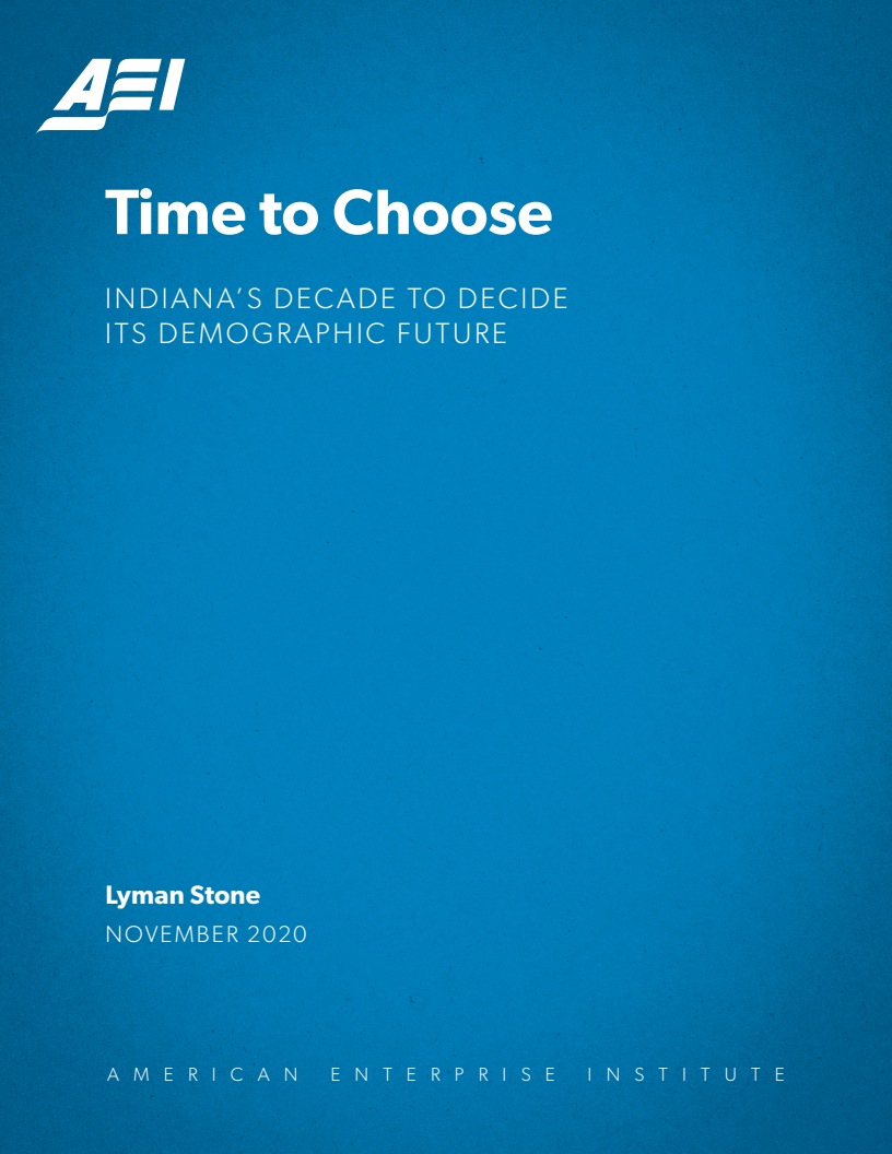 선택의 시간: 인디애나 주의 인구통계학적 미래를 결정할 십 년 (Time to choose: Indiana’s decade to decide its demographic future)(2020)