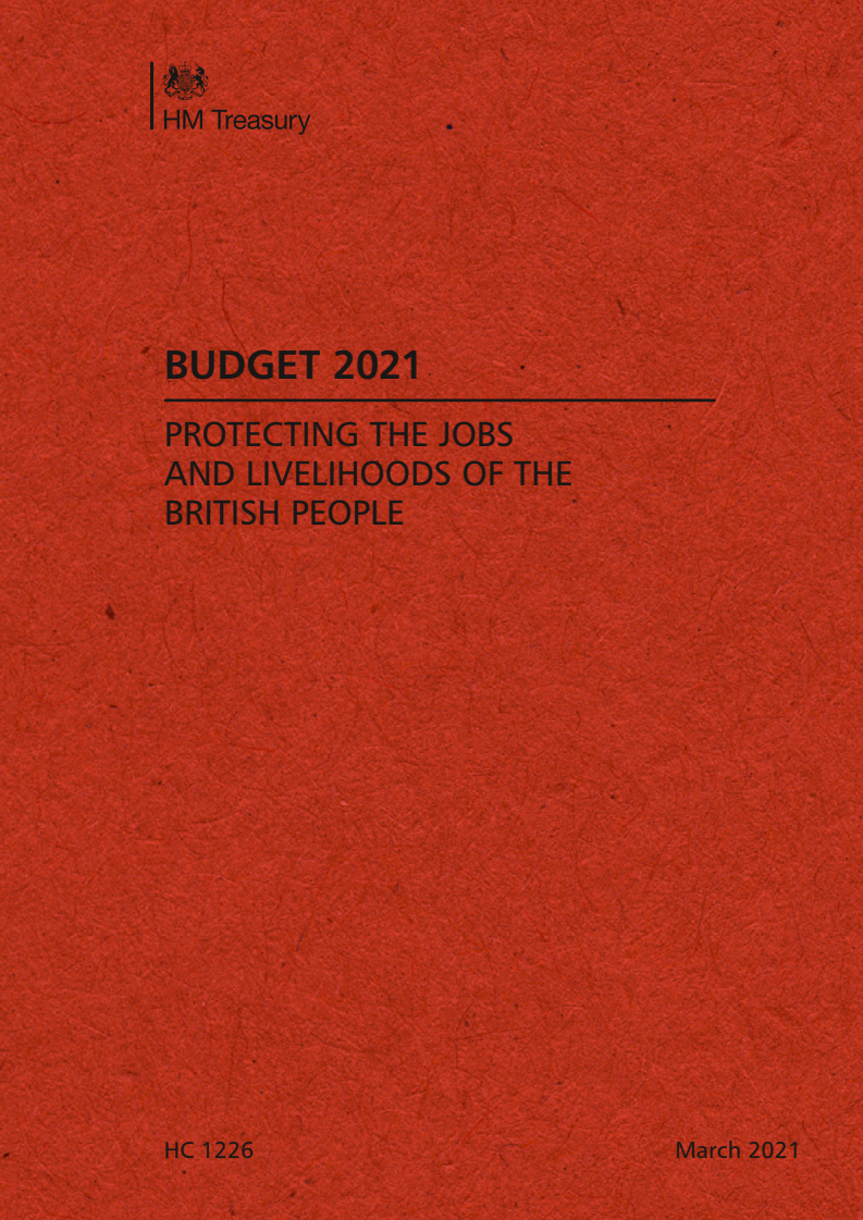 국민 일자리 및 생활 보호를 위한 2021년 예산안 (Budget 2021: Protecting the jobs and livelihoods of the British people)(2021)