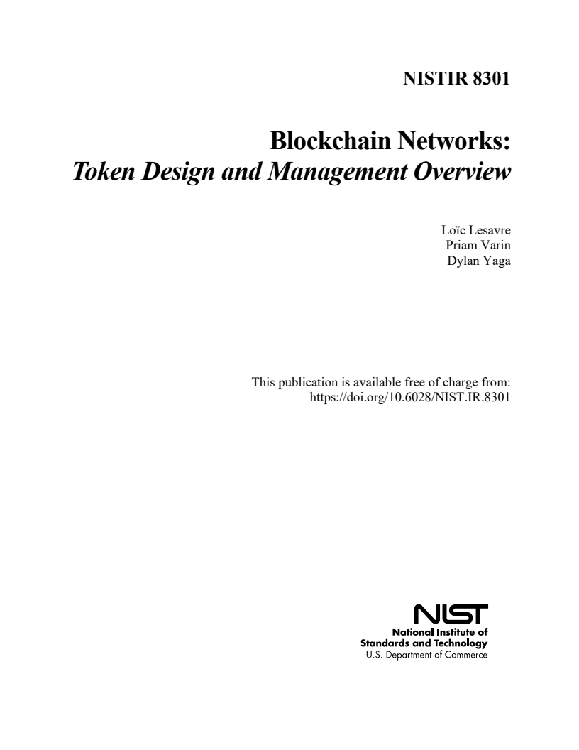 블록체인 네트워크 : 토큰 디자인과 관리 개요 (Blockchain Networks: Token Design and Management Overview)(2021)