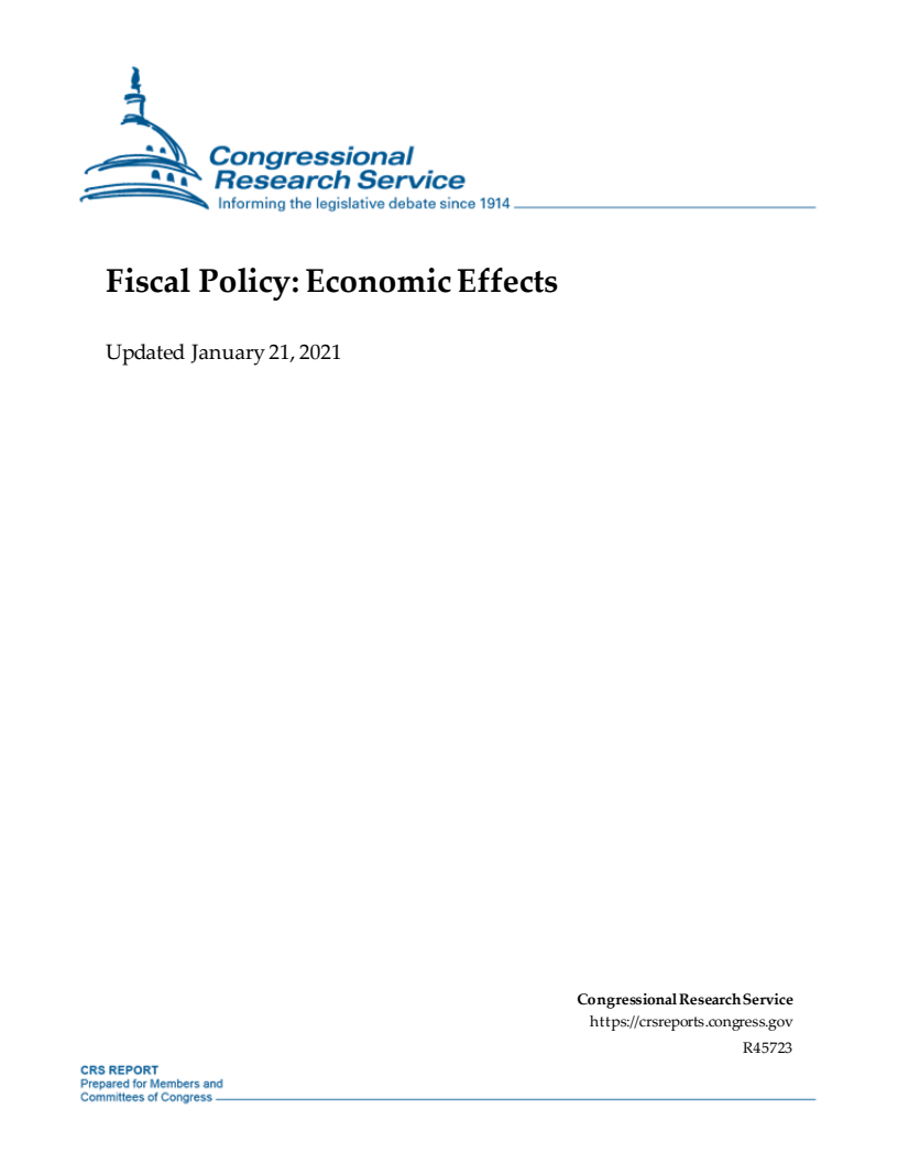 재정 정책의 경제적 효과 (Fiscal Policy: Economic Effects)(2021)