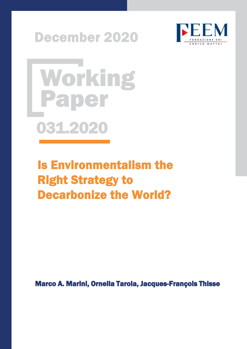 환경주의와 세계 탈탄소화 전략 (Is Environmentalism the Right Strategy to Decarbonize the World?)(2020)