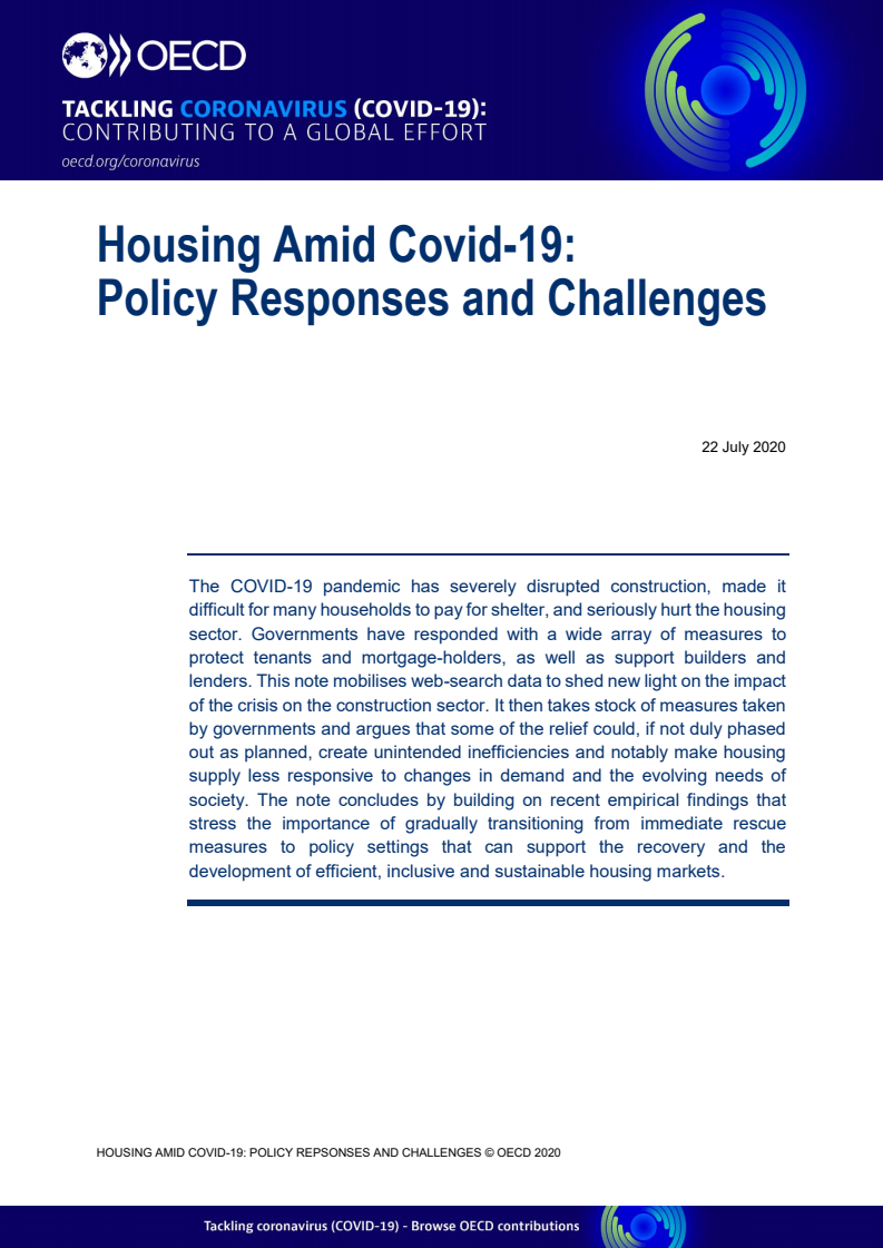 코로나19와 주거 : 정책 대응 및 도전과제  (Housing amid Covid-19: Policy responses and challenges)