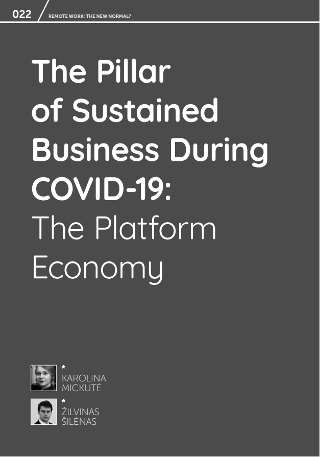 코로나19 대유행 동안 지속 가능한 사업 근간 : 플랫폼 경제 (The Pillar of Sustained Business During COVID-19: The Platform Economy)(2021)