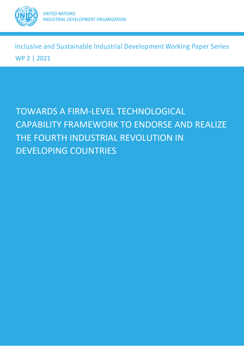 개발도상국의 4차산업혁명 지원 및 실현을 위한 기업 수준의 기술능력체계 개발 (Towards a firm-level technological capability framework to endorse and realize the Fourth Industrial Revolution in developing countries )(2021)