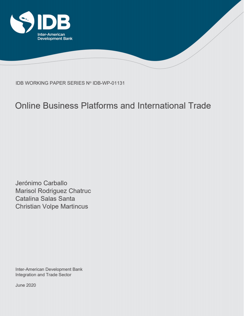 온라인 사업 플랫폼과 국제 무역 (Online Business Platforms and International Trade)(2020)