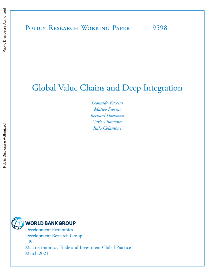 글로벌 가치사슬(GVC)과 강한 통합 (Global Value Chains and Deep Integration)(2021)